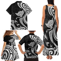 Hawaii Manta Ray Family Matching Tank Maxi Dress and Hawaiian Shirt Polynesian Art Tattoo LT05 - Polynesian Pride