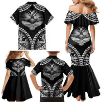 Hawaiian Hawk Family Matching Mermaid Dress and Hawaiian Shirt Polynesian Pattern Style LT05 - Polynesian Pride