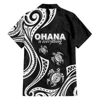 Hawaii Ohana Means Family Family Matching Off Shoulder Maxi Dress and Hawaiian Shirt Sea Turtle Polynesian Style