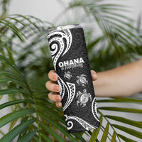 Hawaii Ohana Means Family Skinny Tumbler Sea Turtle Polynesian Style
