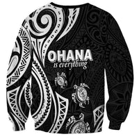 Hawaii Ohana Means Family Sweatshirt Sea Turtle Polynesian Style