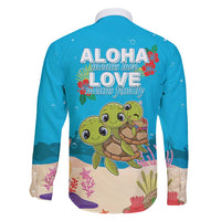 Ohana Hawaii Family Matching Short Sleeve Bodycon Dress and Hawaiian Shirt Kawaii Family Turtle