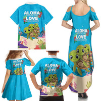 Ohana Hawaii Family Matching Summer Maxi Dress and Hawaiian Shirt Kawaii Family Turtle LT05 - Polynesian Pride