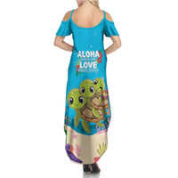 Ohana Hawaii Family Matching Summer Maxi Dress and Hawaiian Shirt Kawaii Family Turtle LT05 - Polynesian Pride