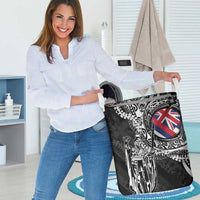 Hawaii King Flag Laundry Basket Hawaiian Maile Lei - Polynesian Pride