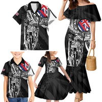 Hawaii King Flag Family Matching Mermaid Dress and Hawaiian Shirt Hawaiian Maile Lei LT05 - Polynesian Pride