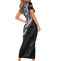 Hawaii King Flag Family Matching Short Sleeve Bodycon Dress and Hawaiian Shirt Hawaiian Maile Lei LT05 - Polynesian Pride