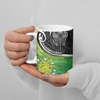 Personalised New Zealand Cook Islands Ceramic Mug Maori Tiki With Circle Stars Turtle LT05 - Polynesian Pride