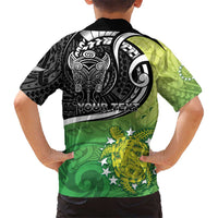 Custom New Zealand Cook Islands Hawaiian Shirt Maori Tiki With Circle Stars Turtle - Polynesian Pride