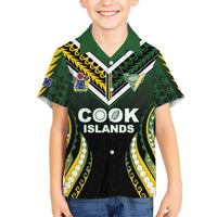 Custom Cook Islands Rugby Hawaiian Shirt Unique Style Black Version - Polynesian Pride