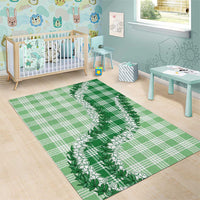 Green Hawaii Palaka Area Rug Hawaiian Honohono Lei