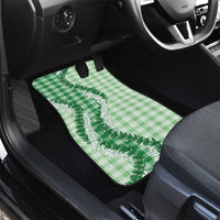Green Hawaii Palaka Car Mats Hawaiian Honohono Lei