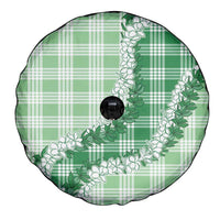 Green Hawaii Palaka Spare Tire Cover Hawaiian Honohono Lei