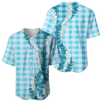 Blue Hawaii Palaka Baseball Jersey Hawaiian Honohono Lei