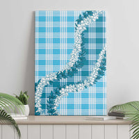Blue Hawaii Palaka Canvas Wall Art Hawaiian Honohono Lei
