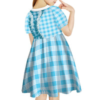 Blue Hawaii Palaka Kid Short Sleeve Dress Hawaiian Honohono Lei