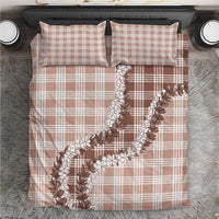 Beige Hawaii Palaka Bedding Set Hawaiian Honohono Lei