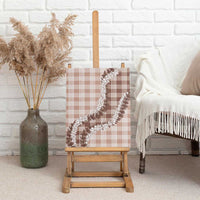 Beige Hawaii Palaka Canvas Wall Art Hawaiian Honohono Lei