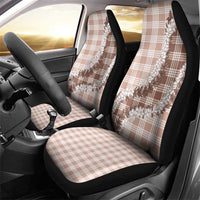 Beige Hawaii Palaka Car Seat Cover Hawaiian Honohono Lei
