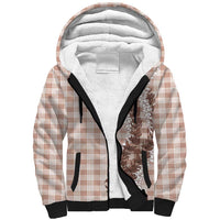 Beige Hawaii Palaka Sherpa Hoodie Hawaiian Honohono Lei