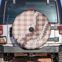 Beige Hawaii Palaka Spare Tire Cover Hawaiian Honohono Lei