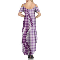Violet Hawaii Palaka Family Matching Summer Maxi Dress and Hawaiian Shirt Hawaiian Honohono Lei LT05 - Polynesian Pride
