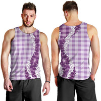 Violet Hawaii Palaka Men Tank Top Hawaiian Honohono Lei