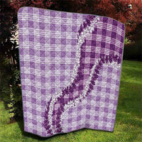 Violet Hawaii Palaka Quilt Hawaiian Honohono Lei