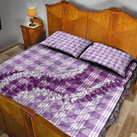 Violet Hawaii Palaka Quilt Bed Set Hawaiian Honohono Lei