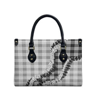 Gray Hawaii Palaka Leather Bag Hawaiian Honohono Lei
