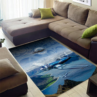 New Zealand Wanaka Air Show Area Rug With Maori Pattern LT05 - Polynesian Pride