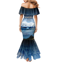New Zealand Wanaka Air Show Family Matching Mermaid Dress and Hawaiian Shirt With Maori Pattern LT05 - Polynesian Pride