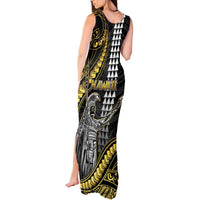 Hawaii King Kamehameha The Great Tank Maxi Dress Gold Tribal Tattoo