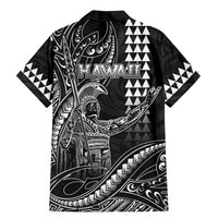 Hawaii King Kamehameha The Great Family Matching Mermaid Dress and Hawaiian Shirt Black Tribal Tattoo LT05 - Polynesian Pride