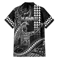 Hawaii King Kamehameha The Great Family Matching Summer Maxi Dress and Hawaiian Shirt Black Tribal Tattoo LT05 - Polynesian Pride