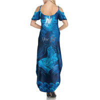 Personalised New Zealand Mother's Day Family Matching Summer Maxi Dress and Hawaiian Shirt Ko Te Whaea Te Takere O Te Waka LT05 - Polynesian Pride