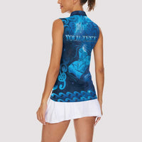 Personalised New Zealand Mother's Day Women Sleeveless Polo Shirt Ko Te Whaea Te Takere O Te Waka