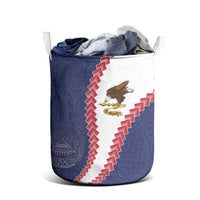 American Samoa Eagle Laundry Basket Polynesian Tribal Pattern Curve Style