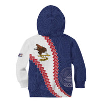 American Samoa Eagle Kid Hoodie Polynesian Tribal Pattern Curve Style