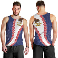 American Samoa Eagle Men Tank Top Polynesian Tribal Pattern Curve Style