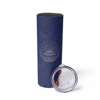 American Samoa Eagle Skinny Tumbler Polynesian Tribal Pattern Curve Style