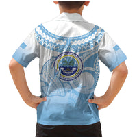 Micronesia Constitution Day Family Matching Mermaid Dress and Hawaiian Shirt Polynesian Tribal Tattoo Simple Style LT05 - Polynesian Pride