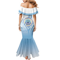 Micronesia Constitution Day Family Matching Mermaid Dress and Hawaiian Shirt Polynesian Tribal Tattoo Simple Style LT05 - Polynesian Pride