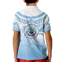 Micronesia Constitution Day Kid Polo Shirt Polynesian Tribal Tattoo Simple Style