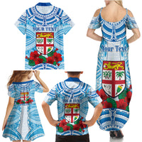 Personalised Fiji Ratu Sir Lala Sukuna Day Family Matching Summer Maxi Dress and Hawaiian Shirt Hibiscus Tapa Pattern LT05 - Polynesian Pride