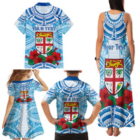 Personalised Fiji Ratu Sir Lala Sukuna Day Family Matching Tank Maxi Dress and Hawaiian Shirt Hibiscus Tapa Pattern LT05 - Polynesian Pride