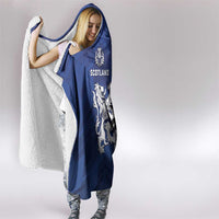 Fiji And Scotland Rugby Hooded Blanket Fijian Palm Tree With Thistle Together