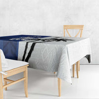 Fiji And Scotland Rugby Tablecloth Fijian Palm Tree With Thistle Together