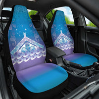 New Zealand Matariki Car Seat Cover Maori Marae Cyan Galaxy LT05 One Size Cyan - Polynesian Pride