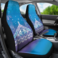 New Zealand Matariki Car Seat Cover Maori Marae Cyan Galaxy LT05 - Polynesian Pride
